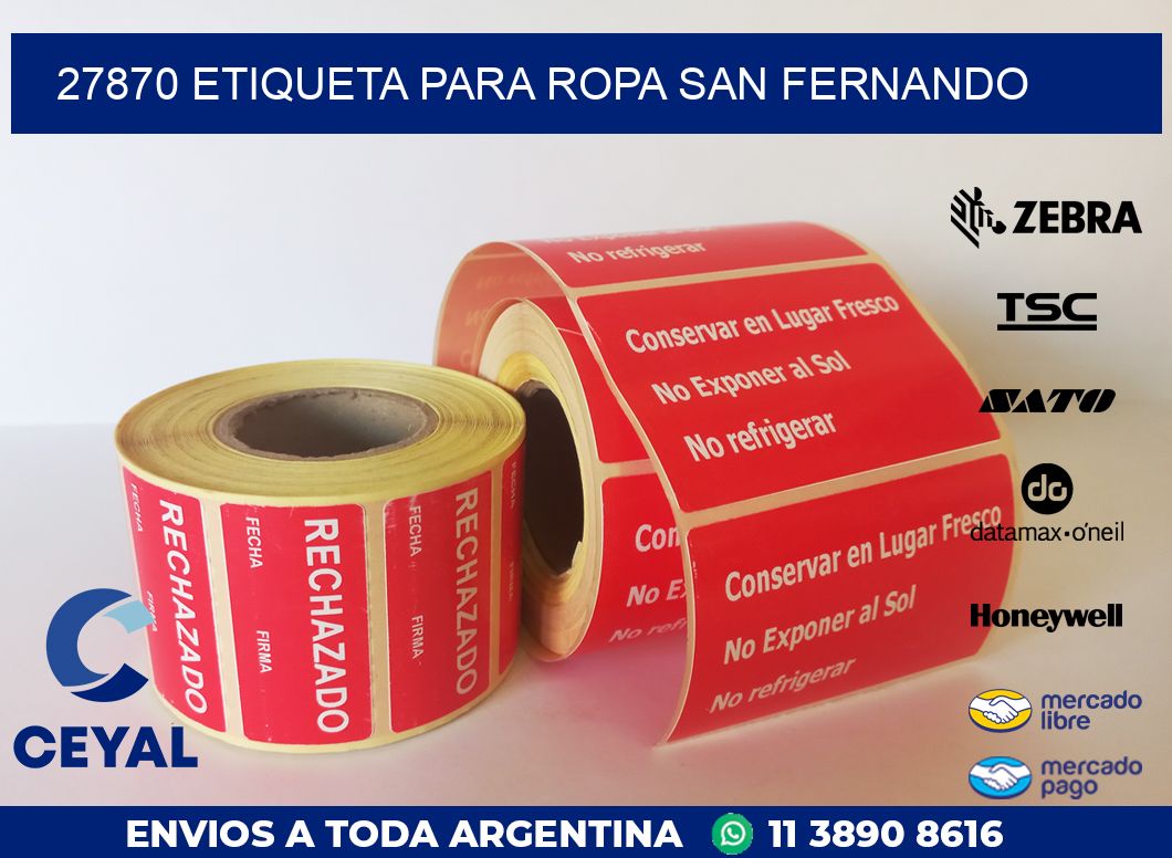 27870 ETIQUETA PARA ROPA SAN FERNANDO