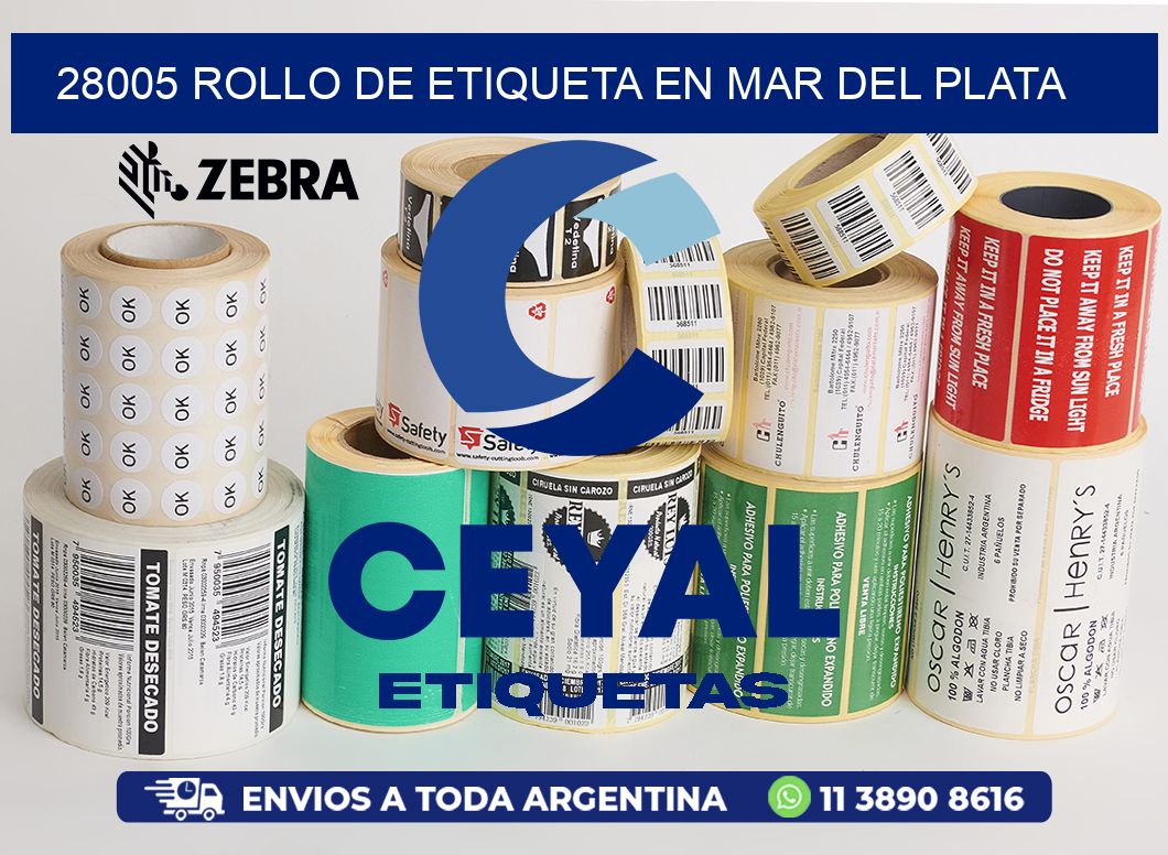 28005 ROLLO DE ETIQUETA EN MAR DEL PLATA