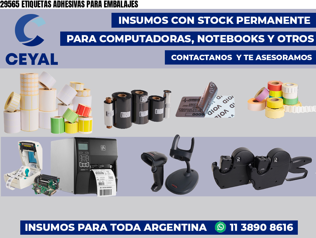 29565 ETIQUETAS ADHESIVAS PARA EMBALAJES