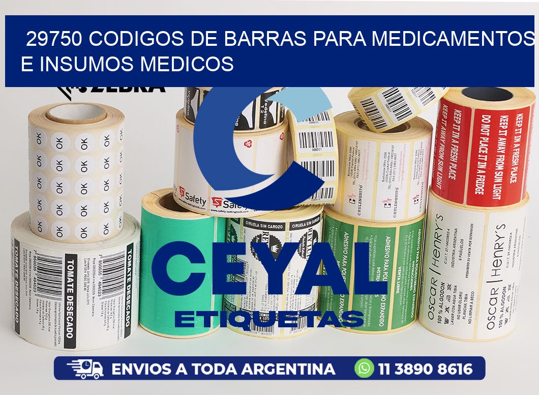29750 CODIGOS DE BARRAS PARA MEDICAMENTOS E INSUMOS MEDICOS