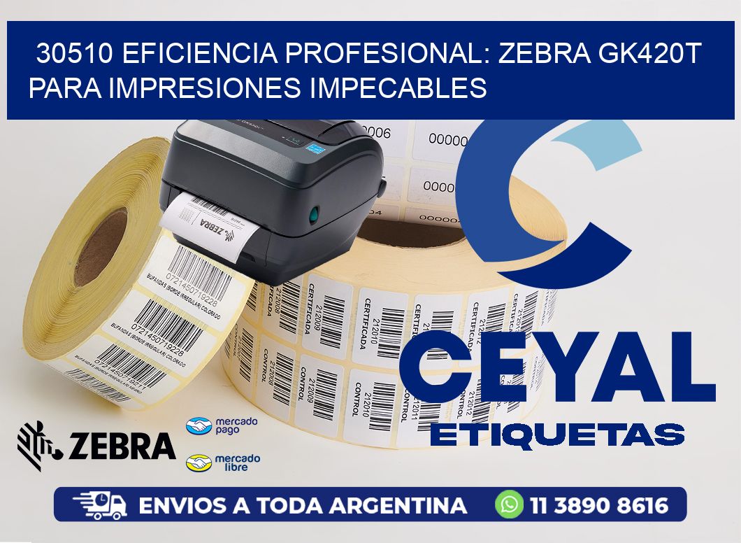 30510 Eficiencia Profesional: Zebra GK420T para Impresiones Impecables