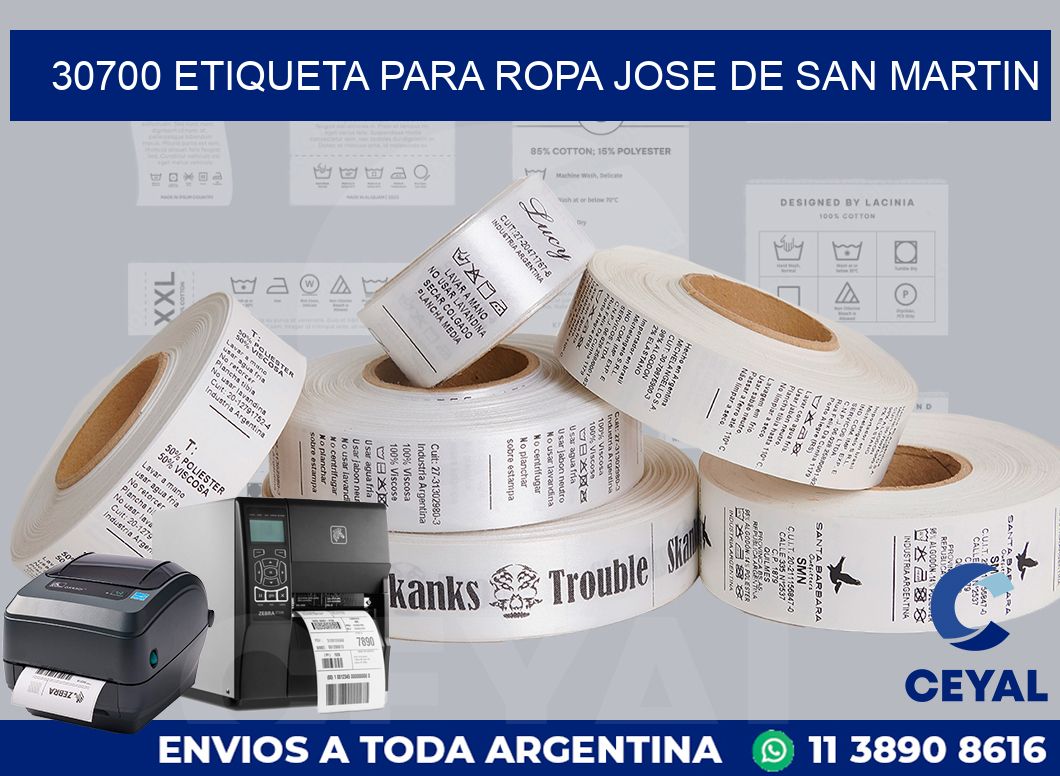 30700 ETIQUETA PARA ROPA JOSE DE SAN MARTIN
