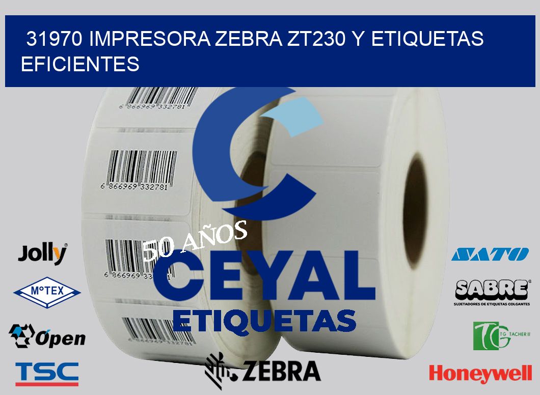 31970 Impresora Zebra ZT230 y Etiquetas Eficientes