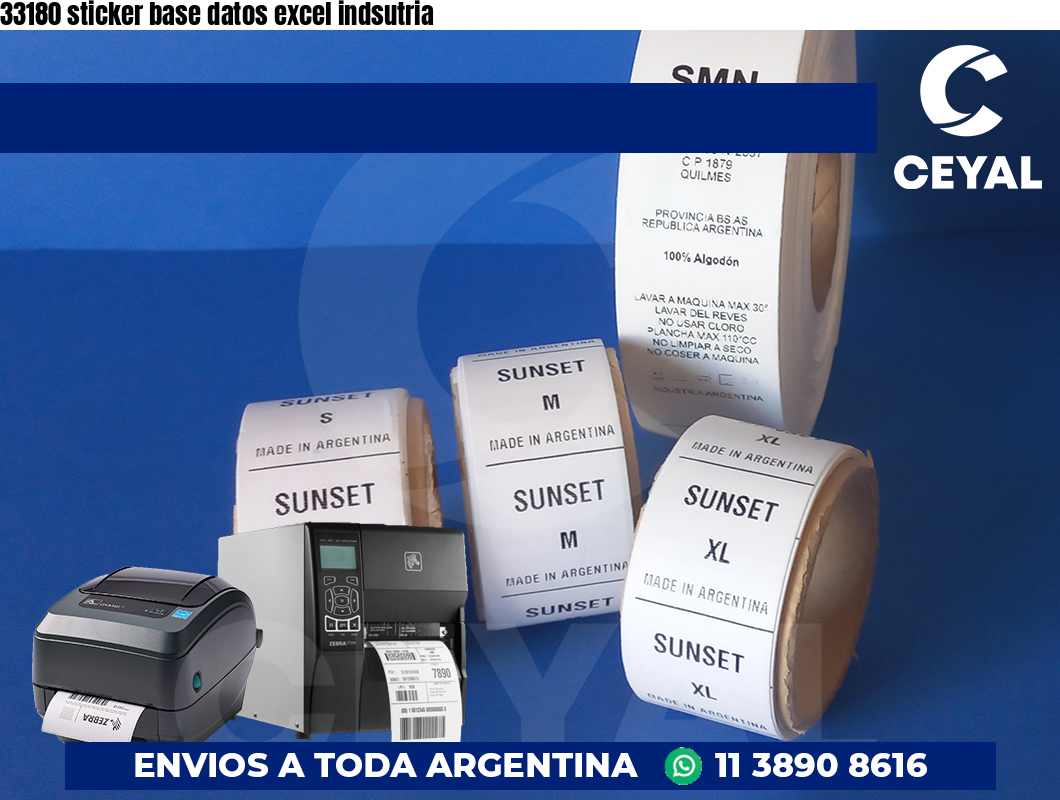33180 sticker base datos excel indsutria