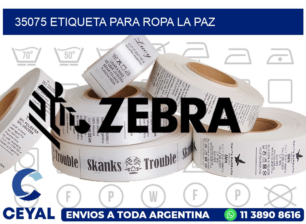 35075 ETIQUETA PARA ROPA LA PAZ