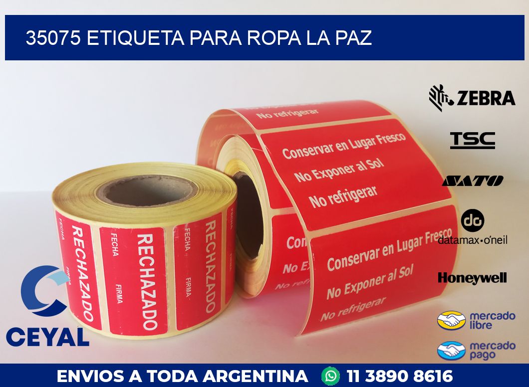 35075 ETIQUETA PARA ROPA LA PAZ