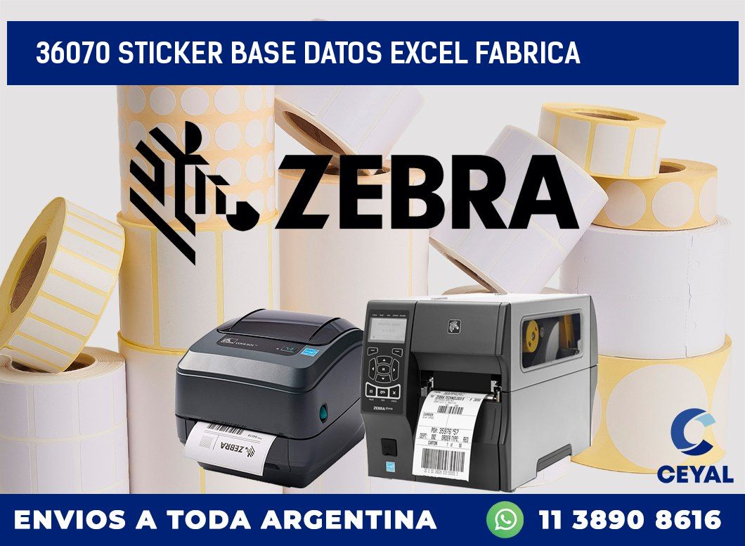 36070 sticker base datos excel fabrica