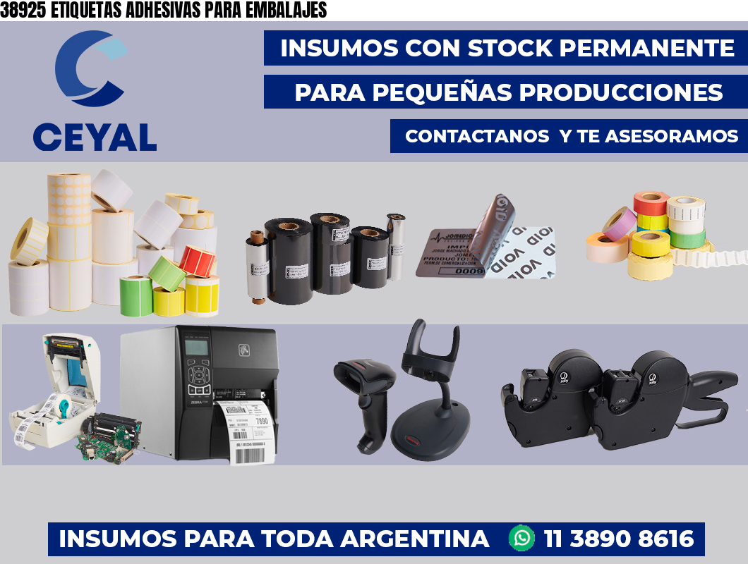 38925 ETIQUETAS ADHESIVAS PARA EMBALAJES