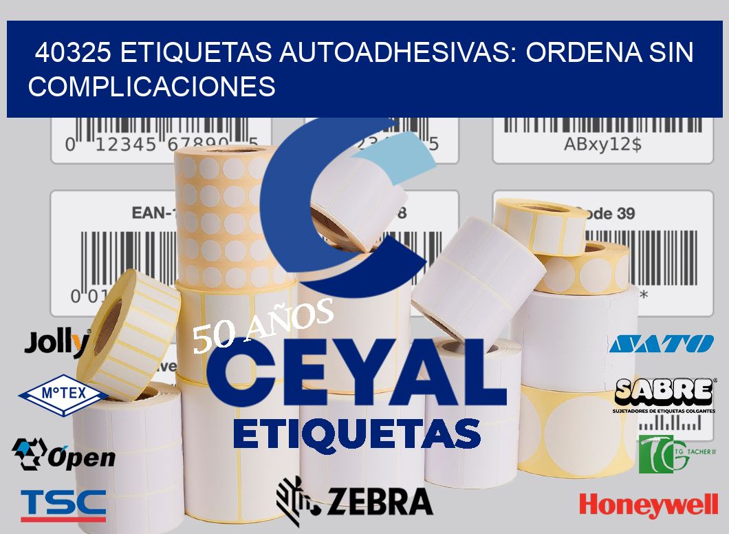 40325 Etiquetas Autoadhesivas: Ordena sin Complicaciones