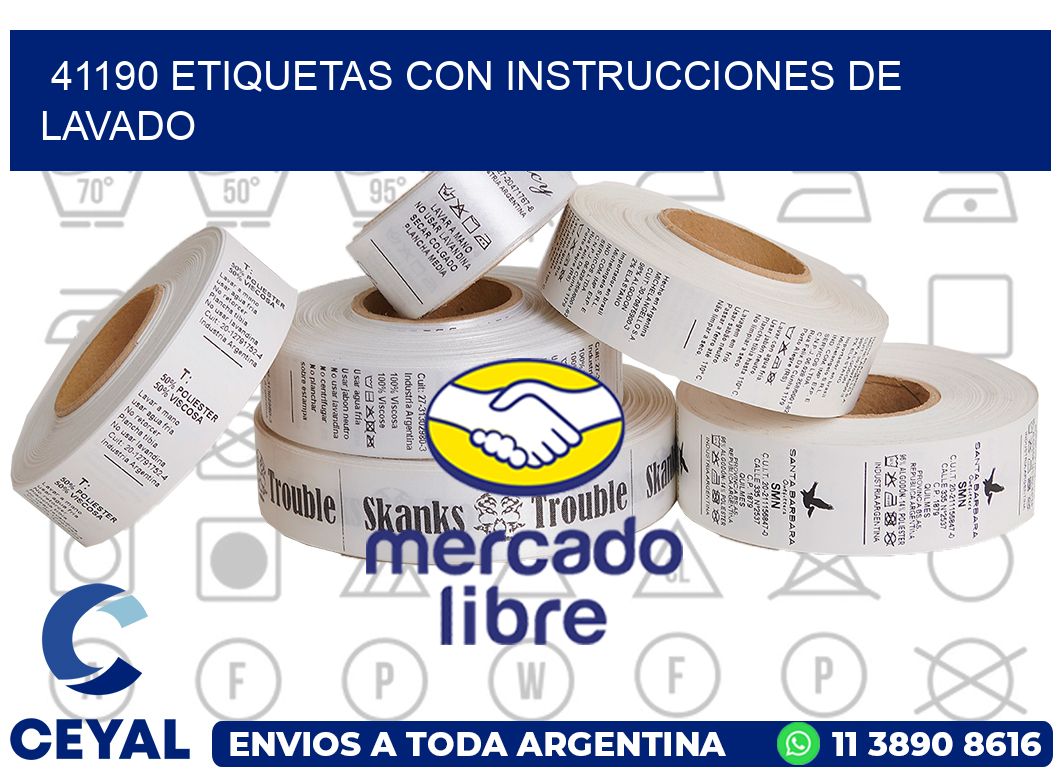41190 ETIQUETAS CON INSTRUCCIONES DE LAVADO