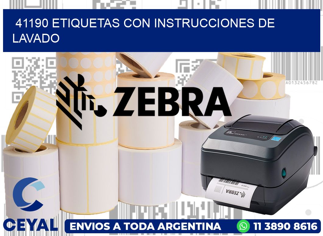 41190 ETIQUETAS CON INSTRUCCIONES DE LAVADO