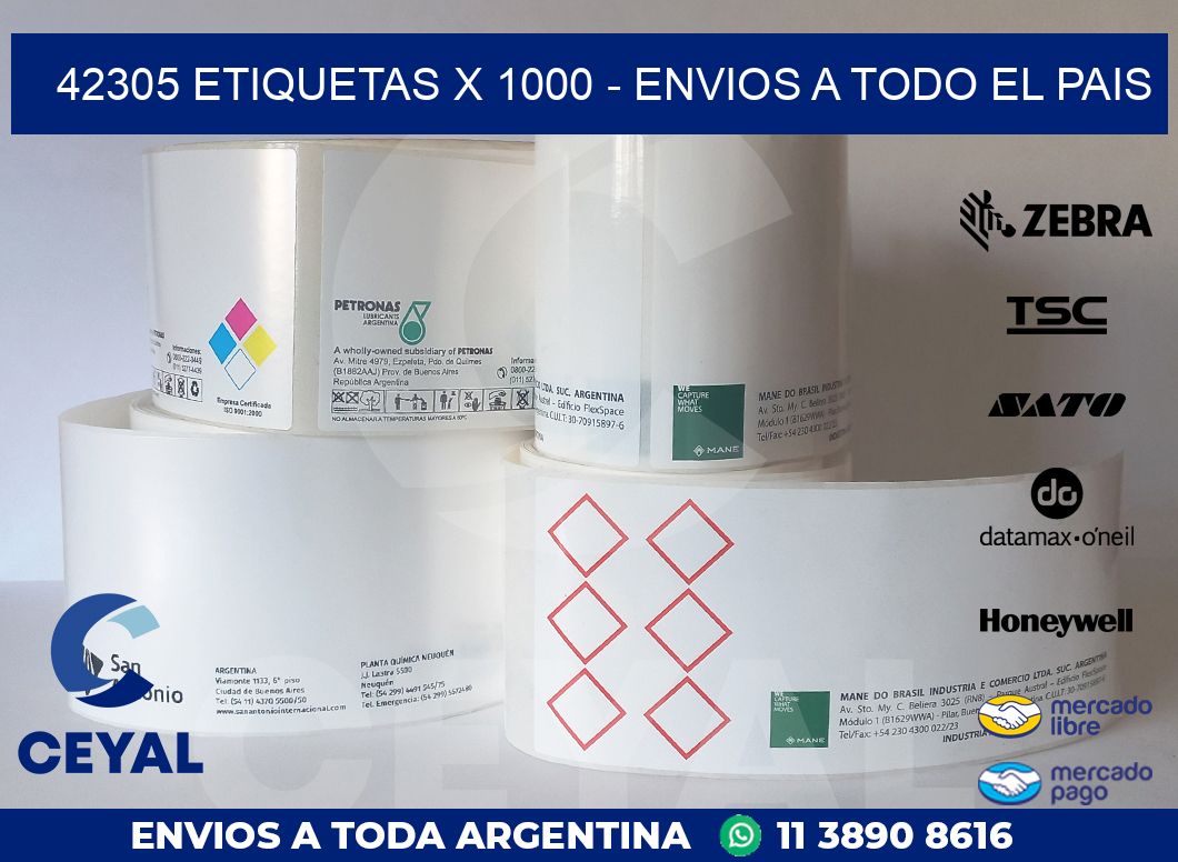 42305 ETIQUETAS X 1000 – ENVIOS A TODO EL PAIS