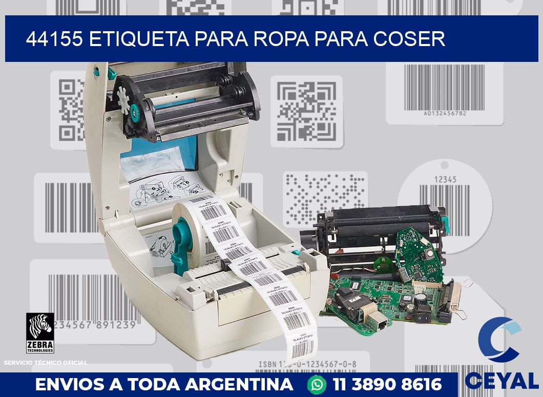44155 ETIQUETA PARA ROPA PARA COSER
