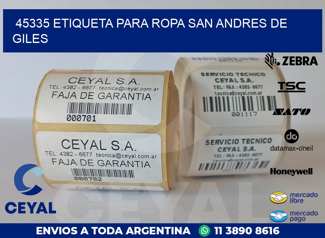 45335 ETIQUETA PARA ROPA SAN ANDRES DE GILES