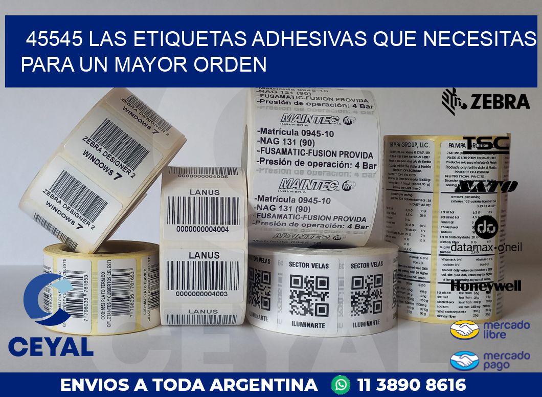 45545 LAS ETIQUETAS ADHESIVAS QUE NECESITAS PARA UN MAYOR ORDEN
