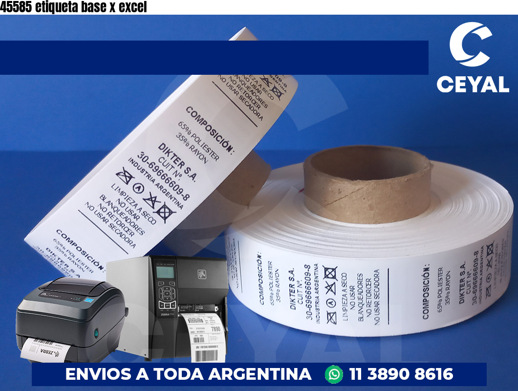 45585 etiqueta base x excel