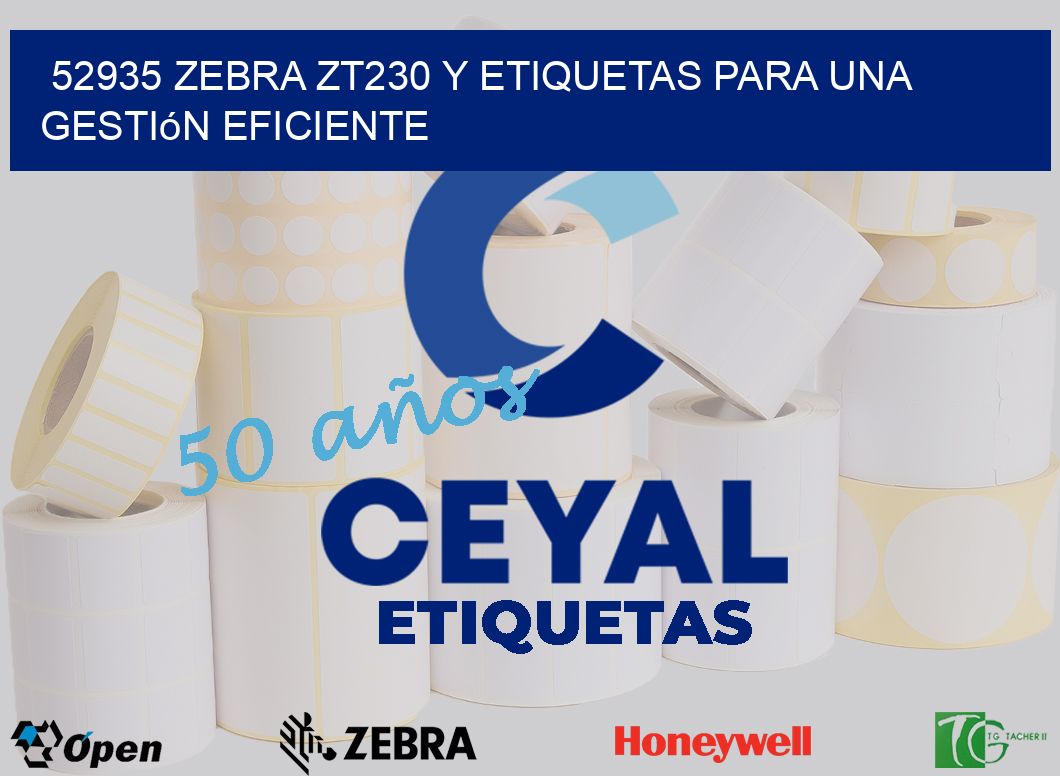 52935 Zebra ZT230 y Etiquetas para una Gestión Eficiente