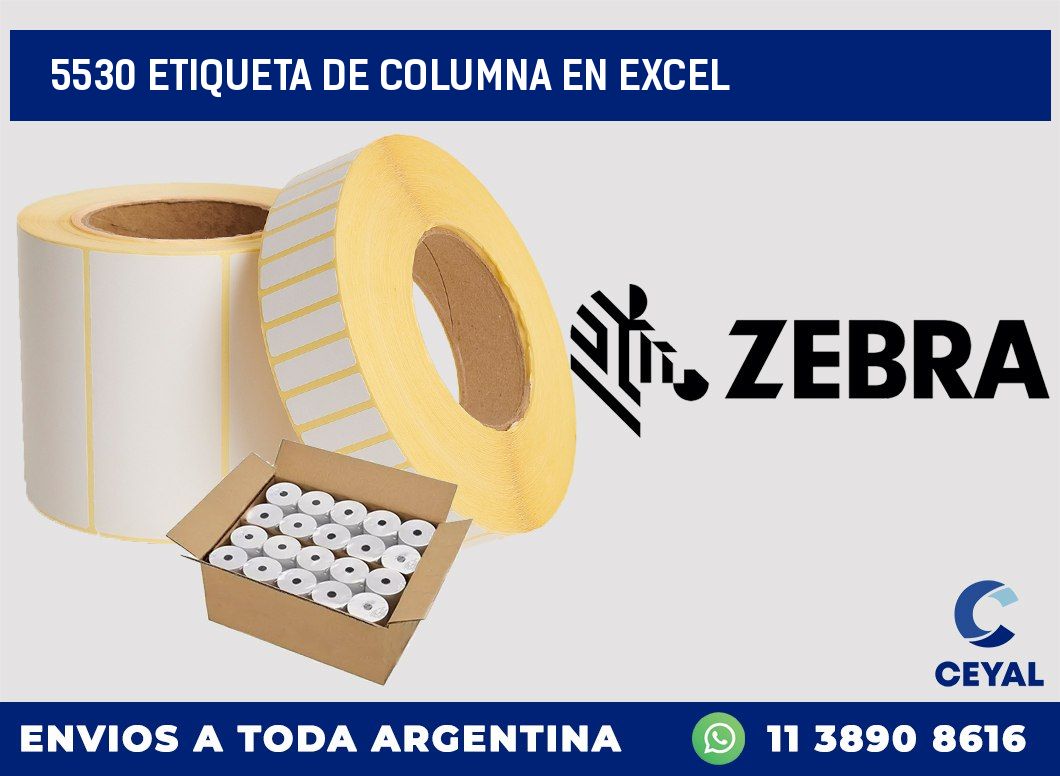 5530 Etiqueta de columna en Excel