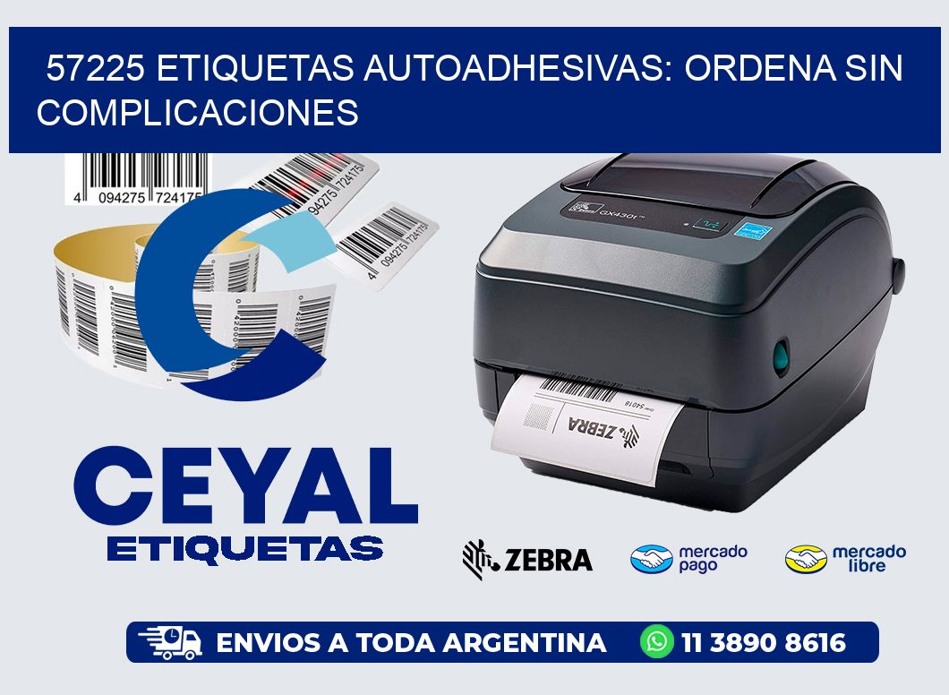 57225 Etiquetas Autoadhesivas: Ordena sin Complicaciones