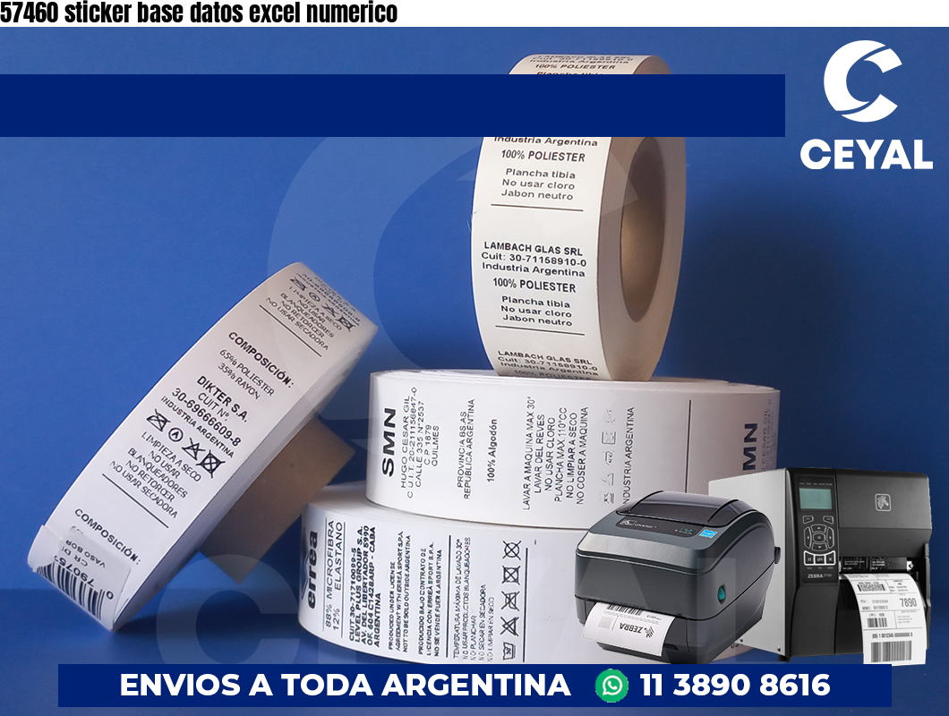 57460 sticker base datos excel numerico