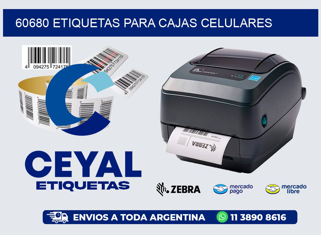 60680 etiquetas para cajas celulares