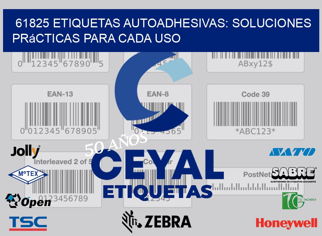61825 Etiquetas Autoadhesivas: Soluciones Prácticas para Cada Uso