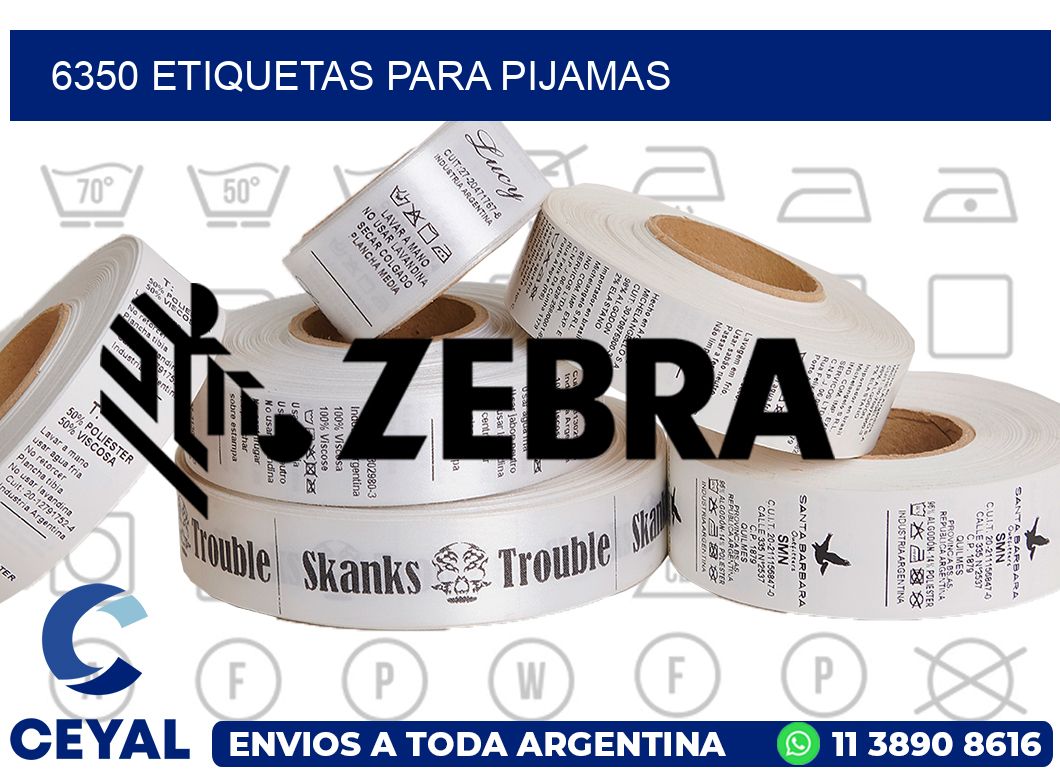 6350 ETIQUETAS PARA PIJAMAS