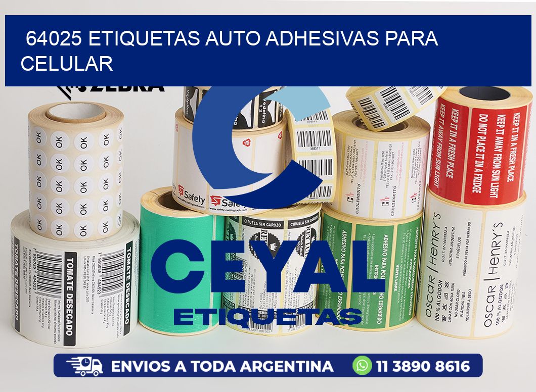 64025 etiquetas auto adhesivas para celular