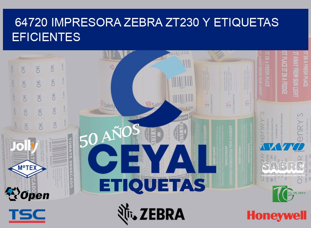 64720 Impresora Zebra ZT230 y Etiquetas Eficientes