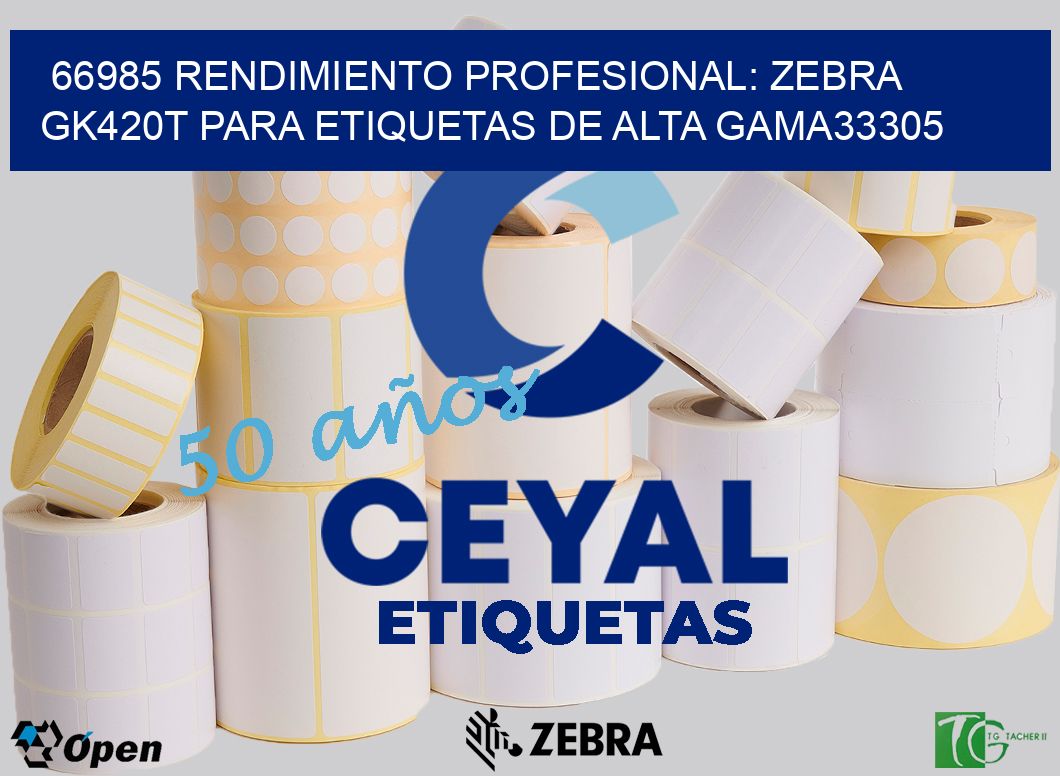 66985 Rendimiento Profesional: Zebra GK420T para Etiquetas de Alta Gama33305