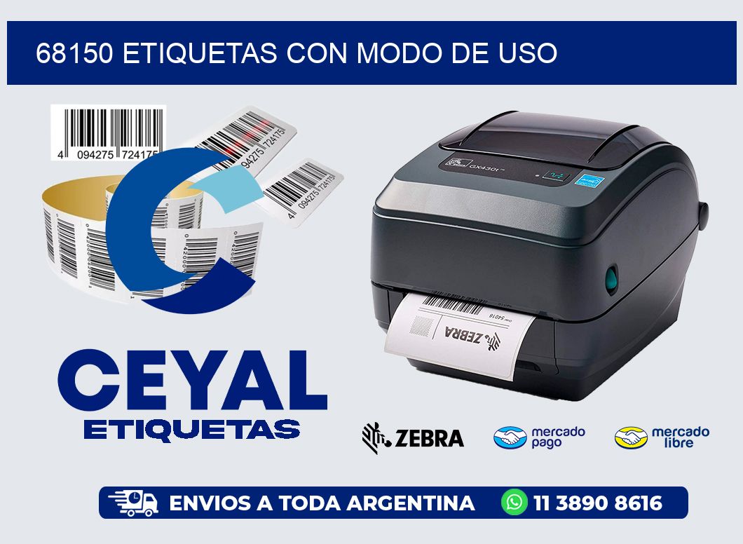 68150 etiquetas con modo de uso