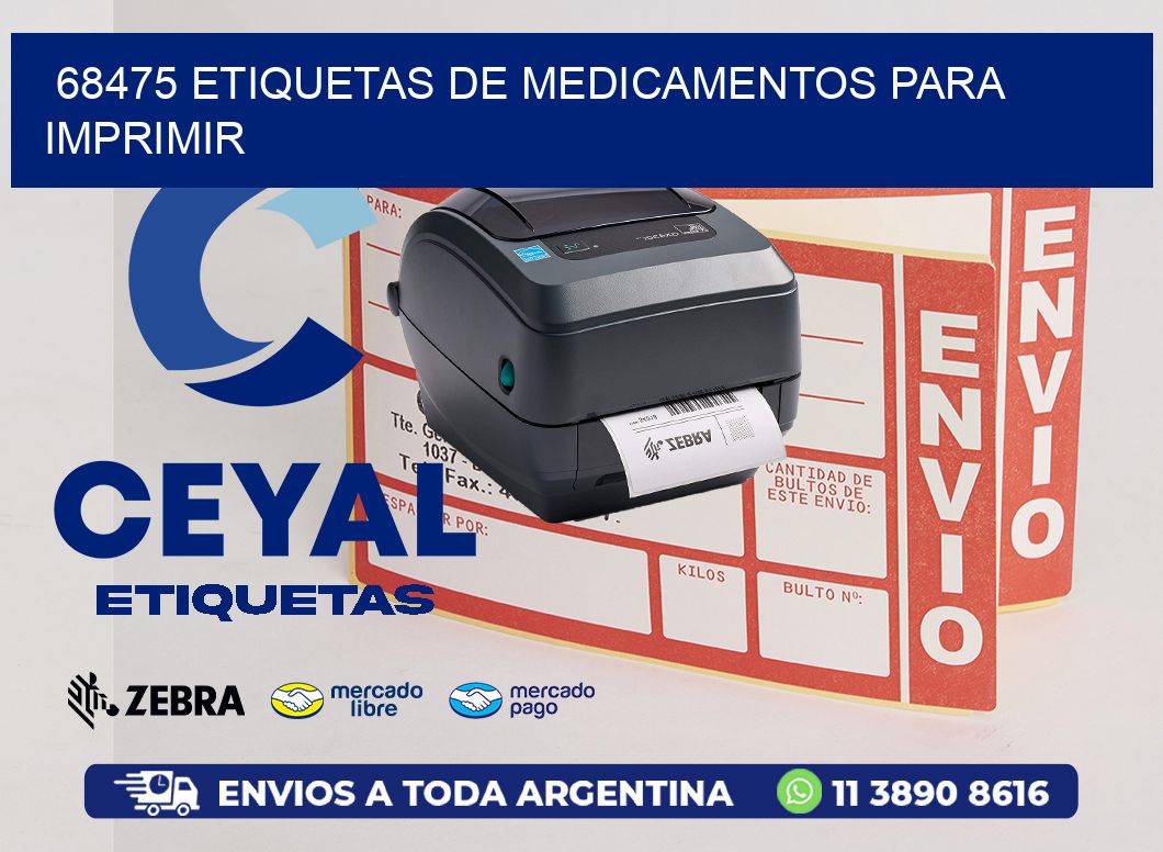 68475 etiquetas de medicamentos para imprimir