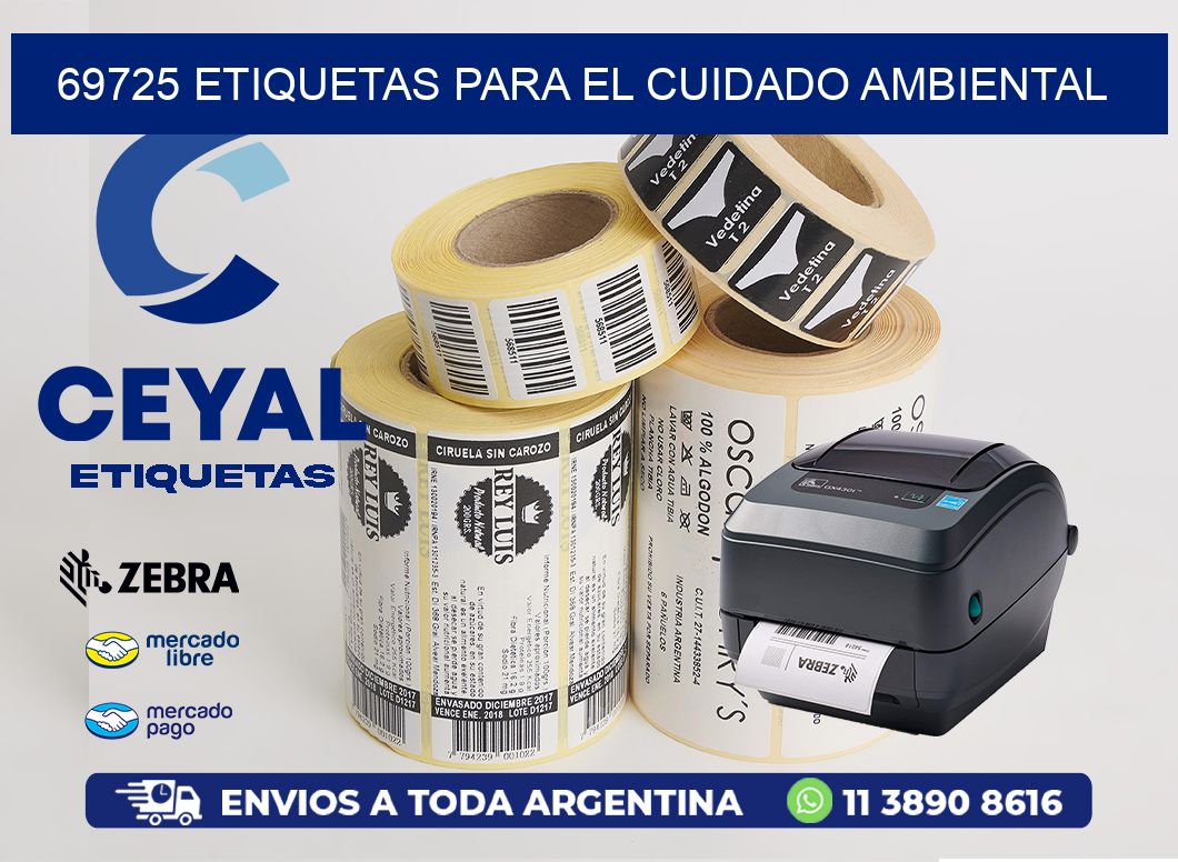 69725 etiquetas para el cuidado ambiental