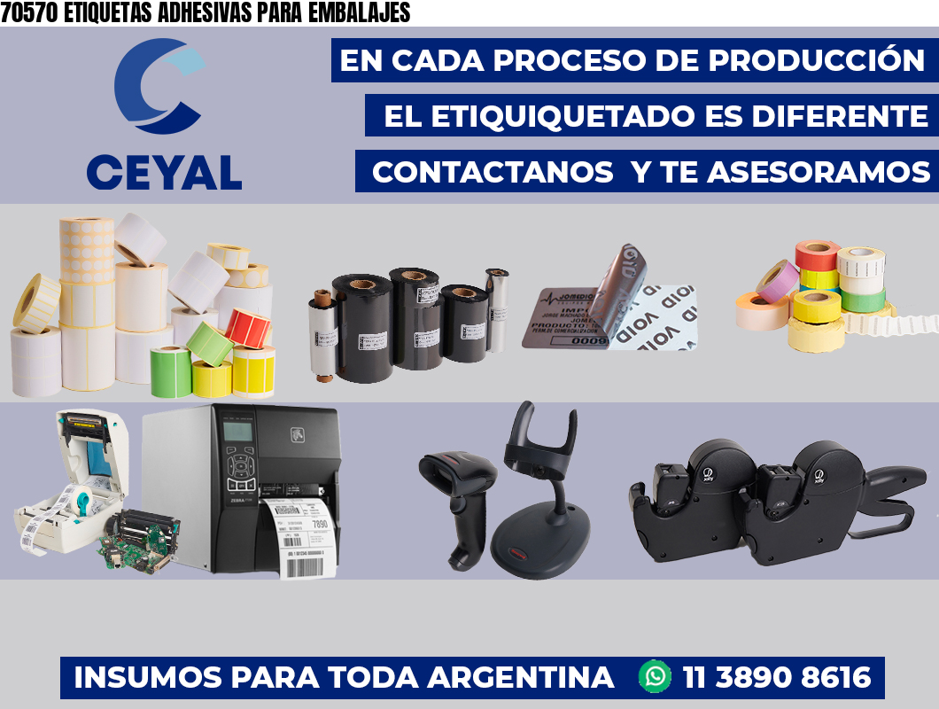 70570 ETIQUETAS ADHESIVAS PARA EMBALAJES