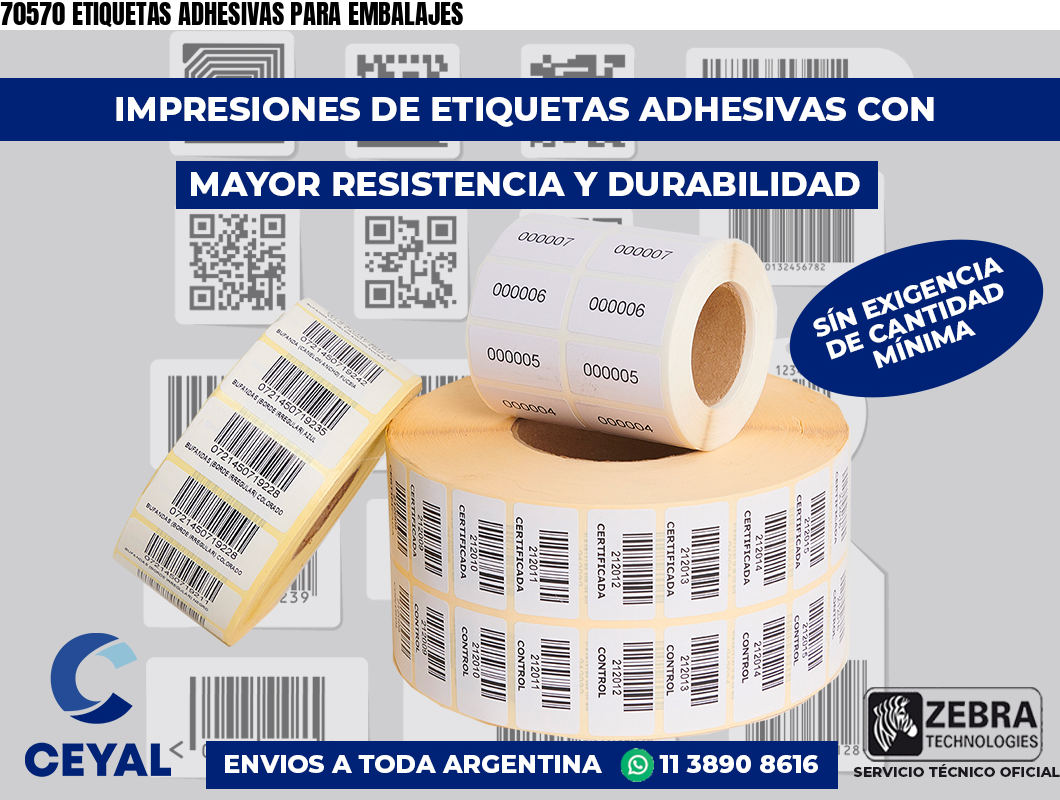 70570 ETIQUETAS ADHESIVAS PARA EMBALAJES