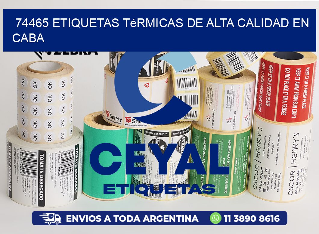 74465 Etiquetas Térmicas de Alta Calidad en CABA