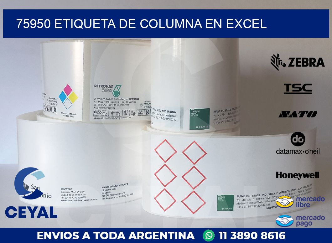 75950 Etiqueta de columna en Excel