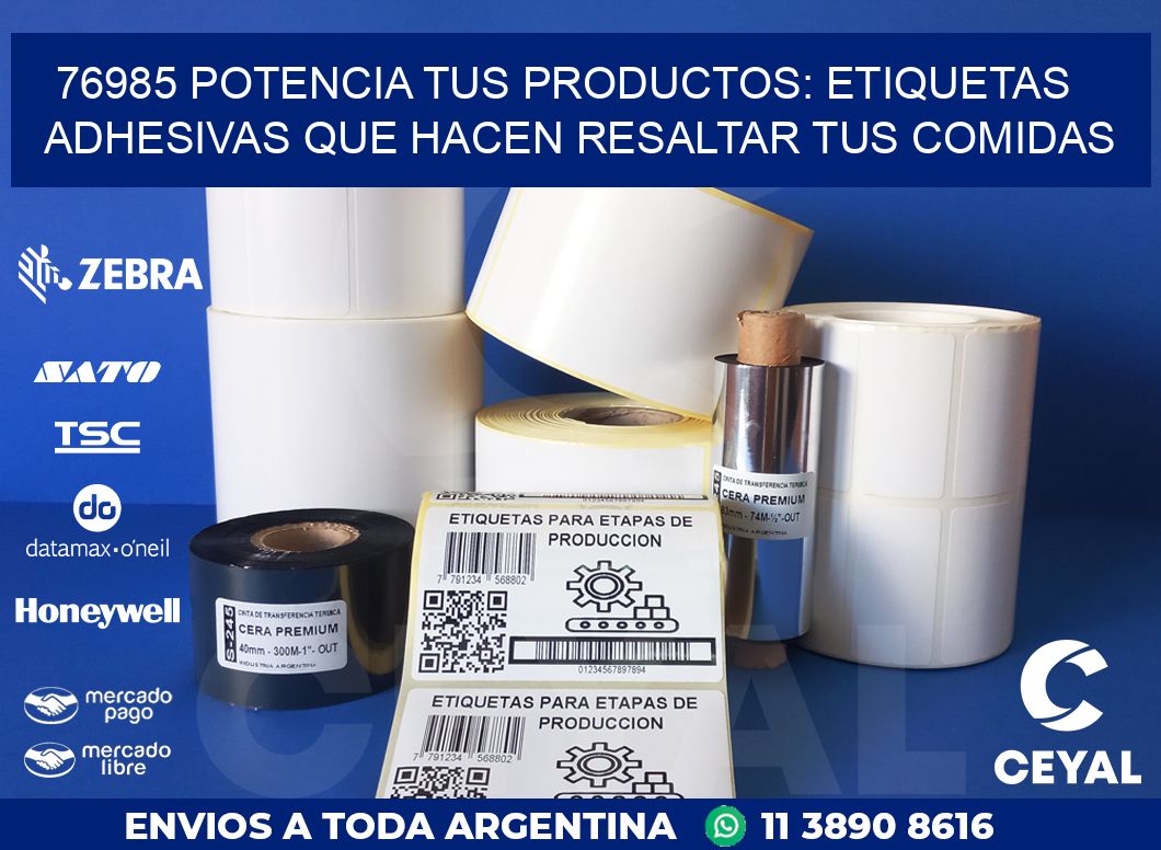 76985 POTENCIA TUS PRODUCTOS: ETIQUETAS ADHESIVAS QUE HACEN RESALTAR TUS COMIDAS