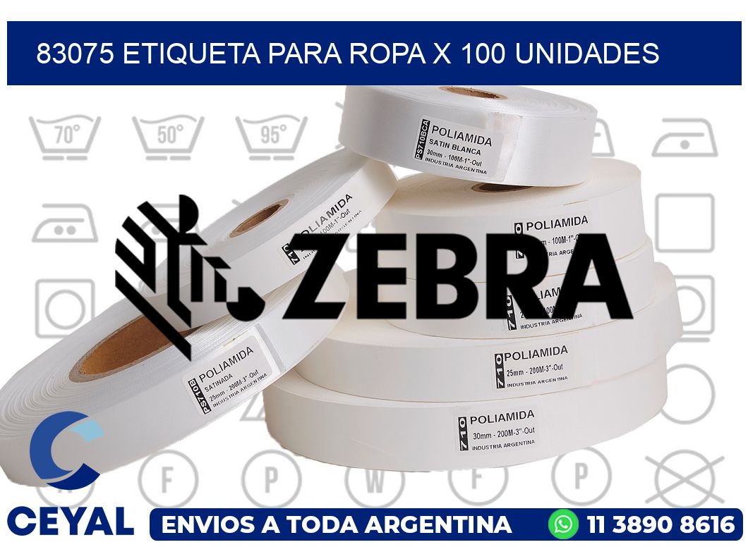 83075 ETIQUETA PARA ROPA X 100 UNIDADES