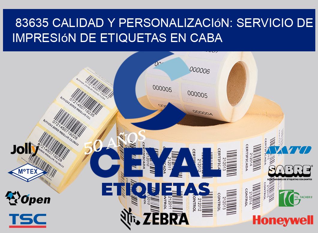 83635 Calidad y Personalización: Servicio de Impresión de Etiquetas en CABA