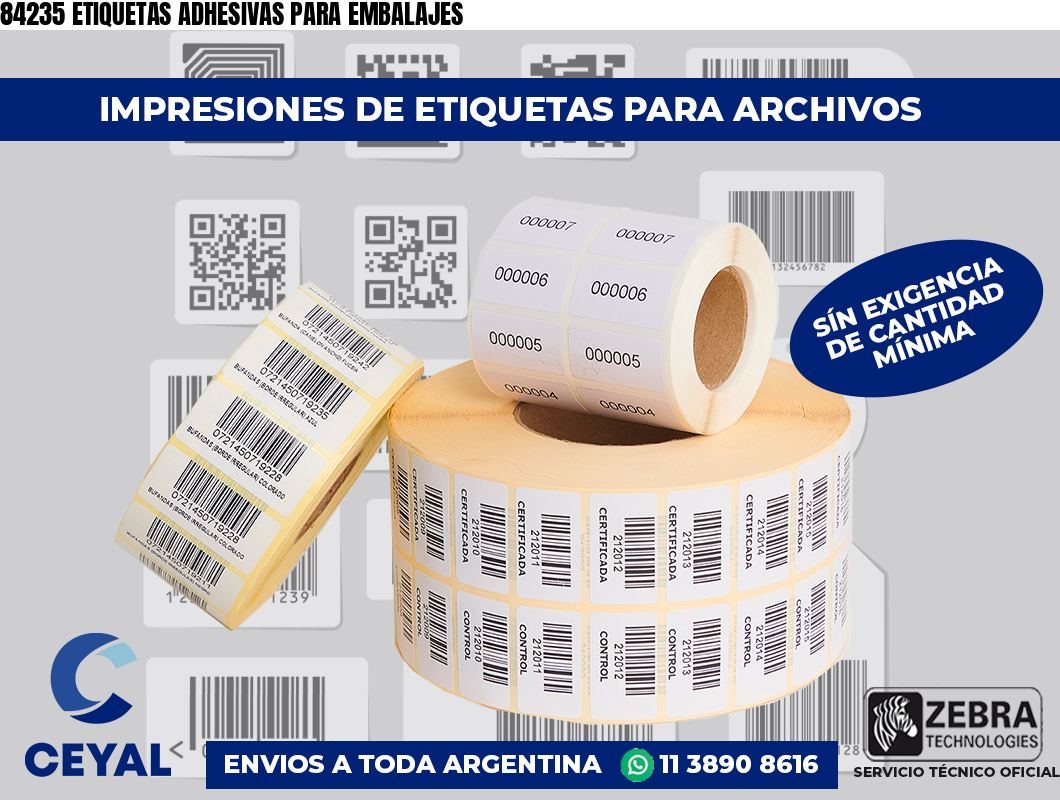 84235 ETIQUETAS ADHESIVAS PARA EMBALAJES