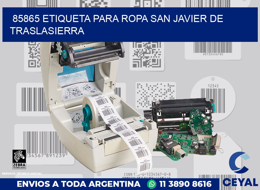 85865 ETIQUETA PARA ROPA SAN JAVIER DE TRASLASIERRA