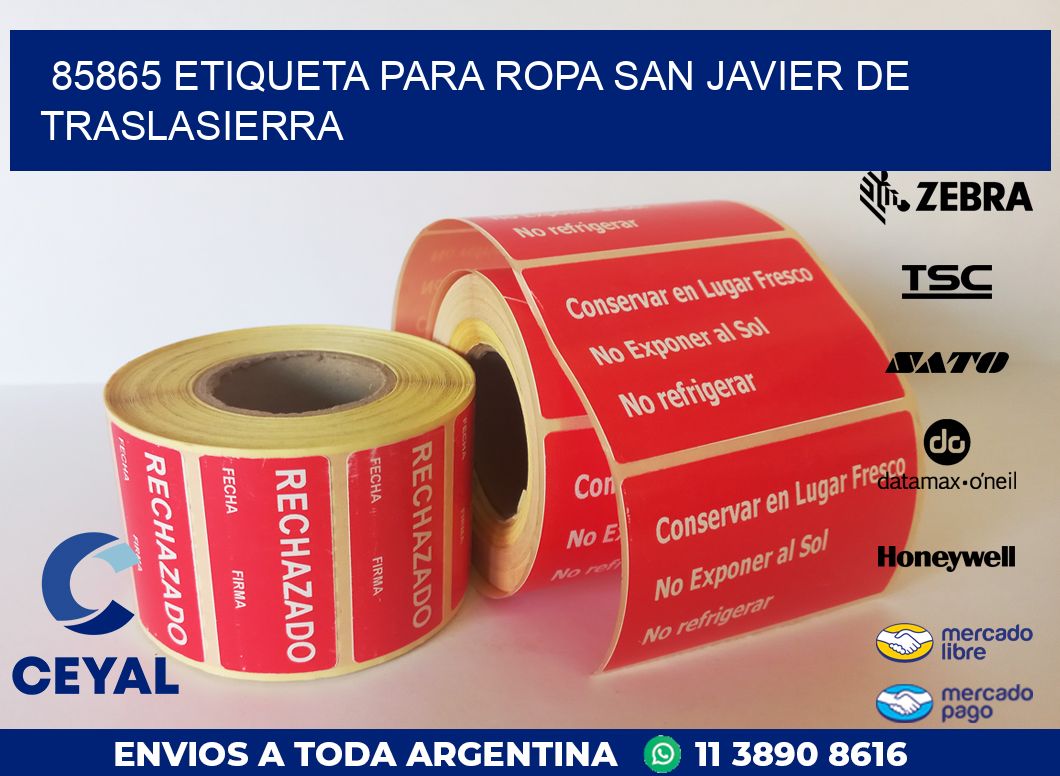 85865 ETIQUETA PARA ROPA SAN JAVIER DE TRASLASIERRA