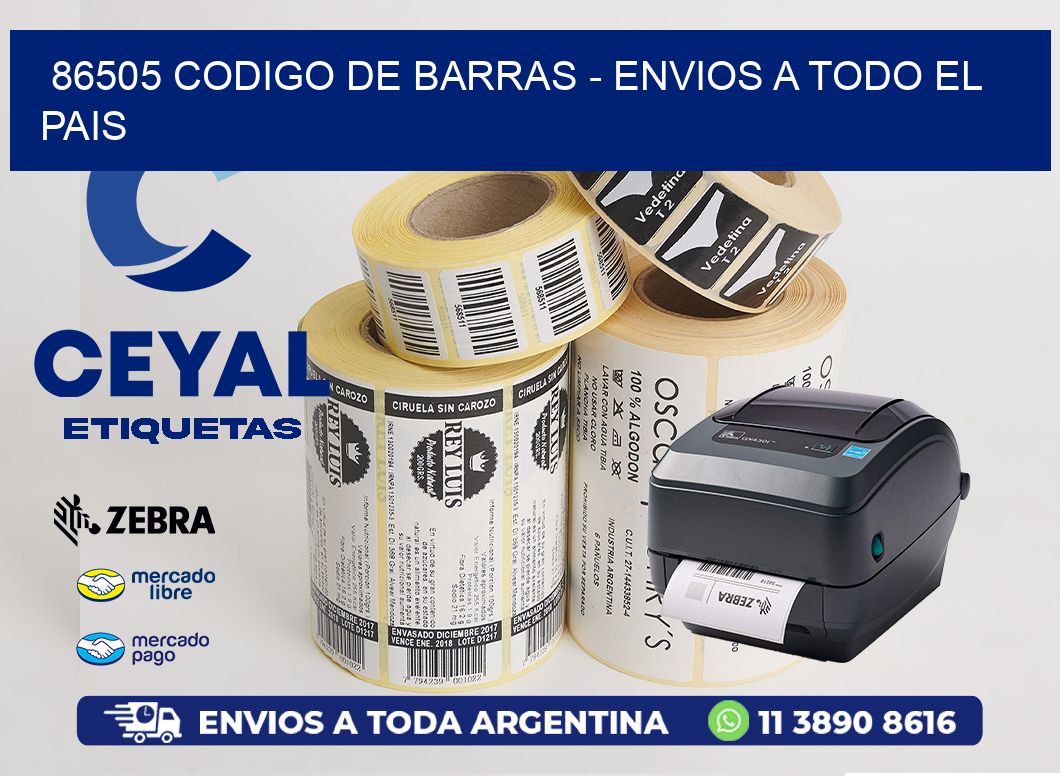 86505 CODIGO DE BARRAS - ENVIOS A TODO EL PAIS