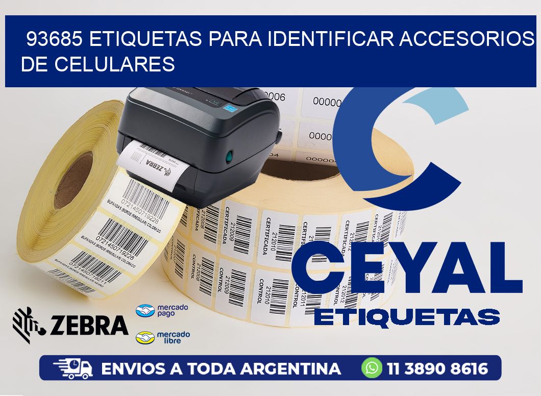 93685 etiquetas para identificar accesorios de celulares