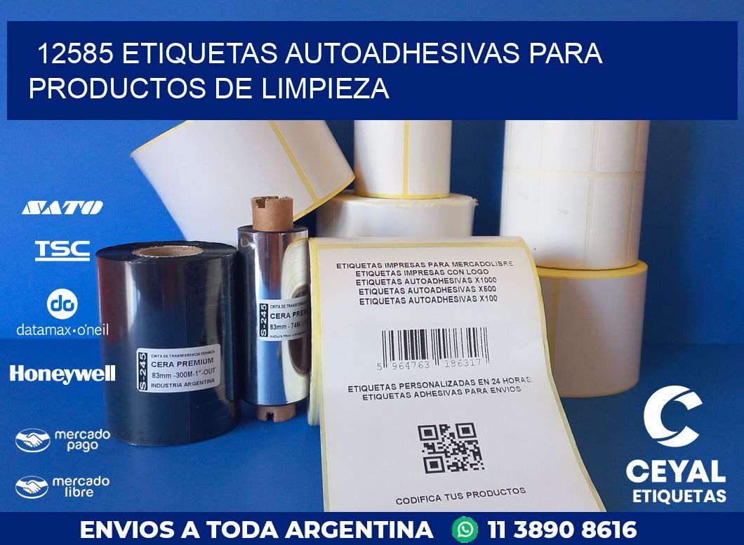 12585 ETIQUETAS AUTOADHESIVAS PARA PRODUCTOS DE LIMPIEZA