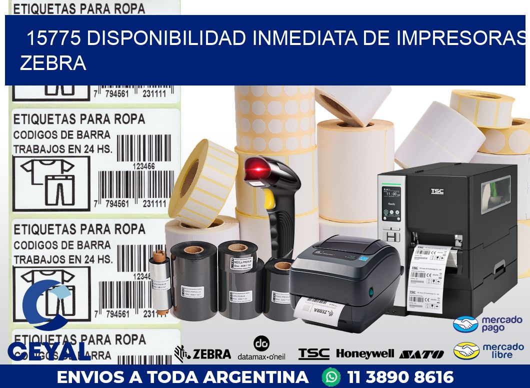 15775 DISPONIBILIDAD INMEDIATA DE IMPRESORAS ZEBRA