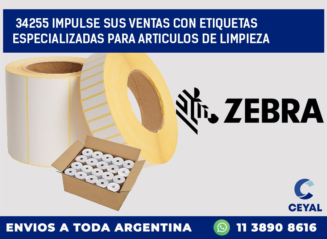 34255 IMPULSE SUS VENTAS CON ETIQUETAS ESPECIALIZADAS PARA ARTICULOS DE LIMPIEZA