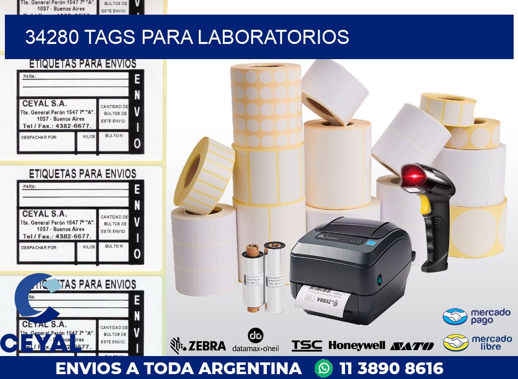 34280 TAGS PARA LABORATORIOS