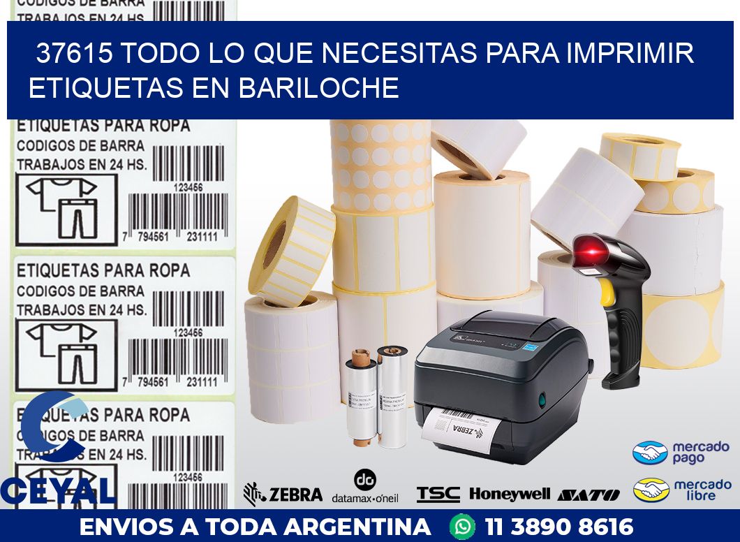37615 TODO LO QUE NECESITAS PARA IMPRIMIR ETIQUETAS EN BARILOCHE